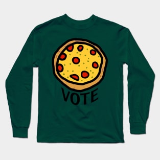 Pizza gets my Political Vote Long Sleeve T-Shirt